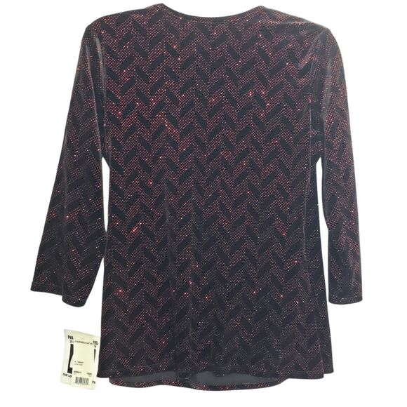 NEW Notations Women's Medium Crossover Blouse with decor - Picture 2 of 8